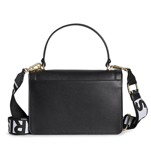 NWT KARL LAGERFELD PARIS Black Simone Flap Crossbody Purse w/ Dust Bag - Picture 3 of 15